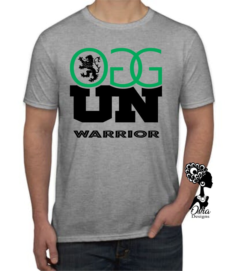 Oggun Short Sleeve Men T-shirt 100% Cotton Santeria Yoruba | Etsy