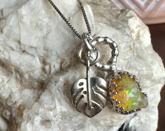 Ethiopian Opal Sterling Silver Necklace