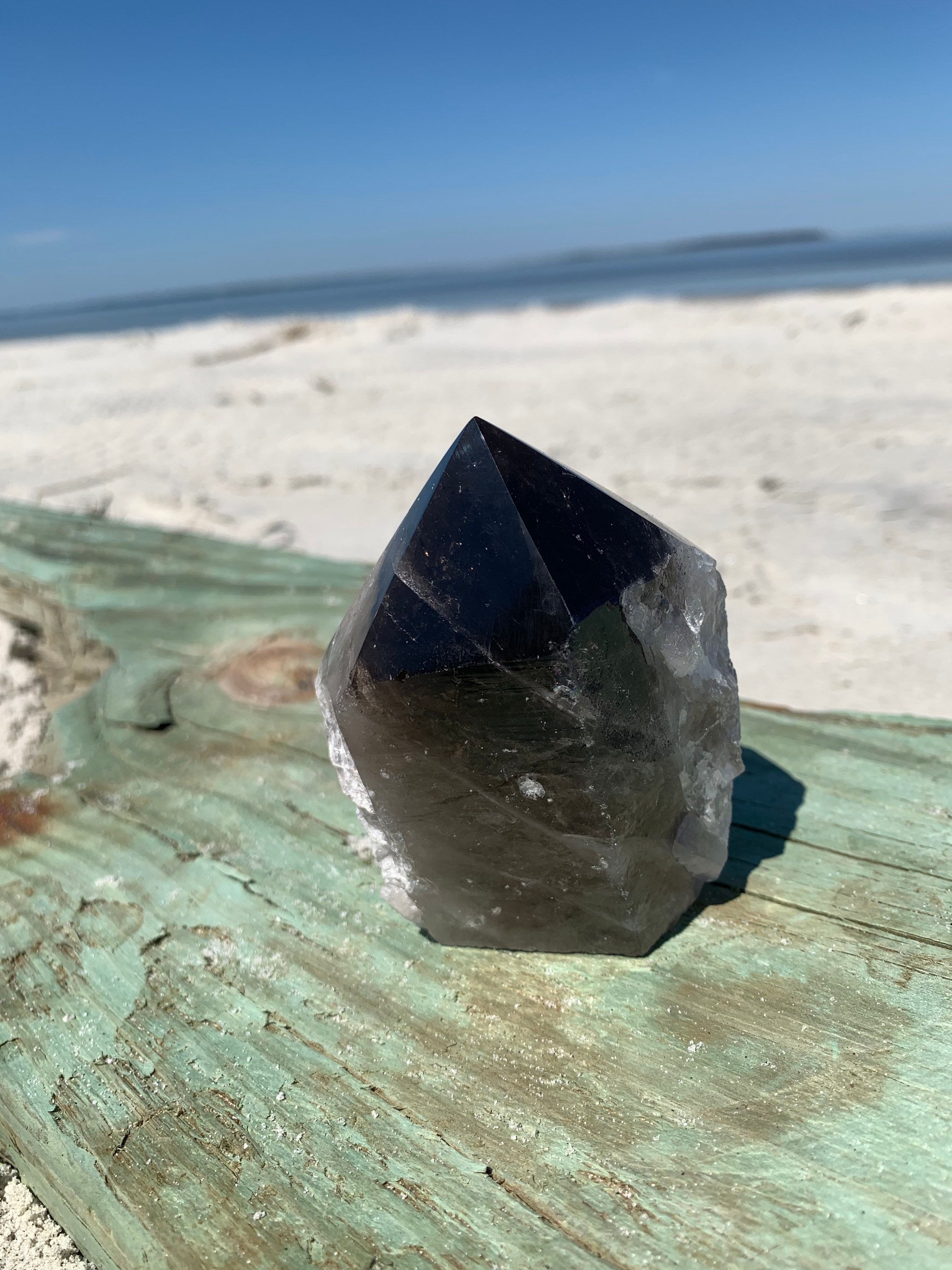 Standing Polished Smoky Quartz