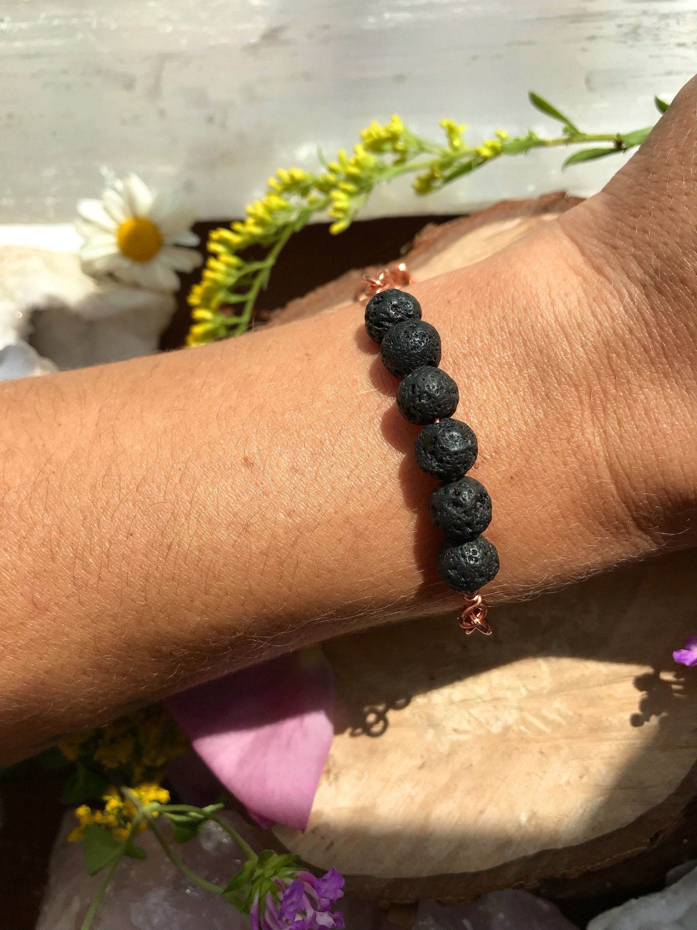 Lava Rock Pure Healing Copper Bracelet