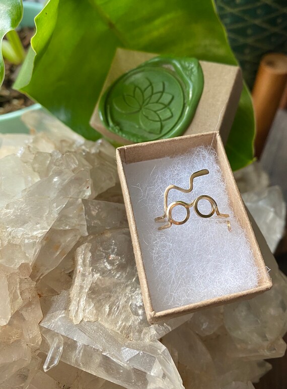 Magical Harry Potter Glasses Lightning Bolt Ring in Sterling Etsy