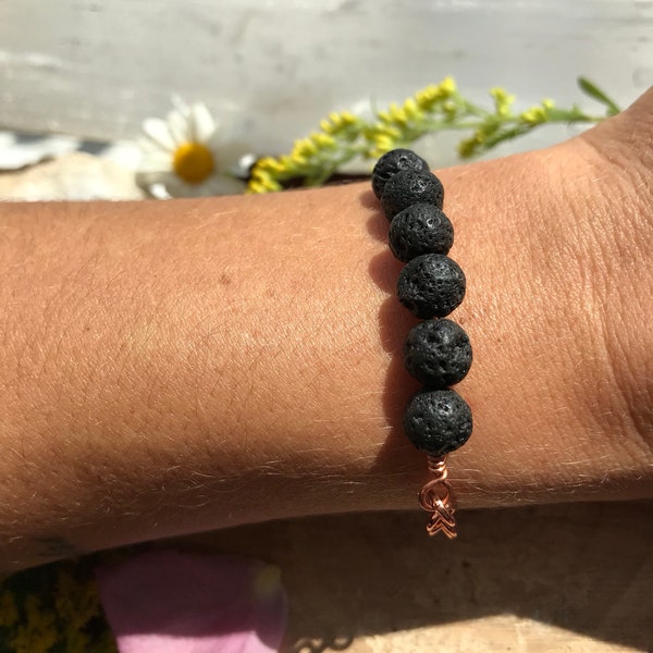 Lava Rock Pure Healing Copper Bracelet