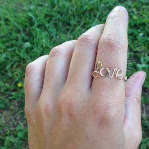 Love Ring Made to Order in 14k Gold Filled or Sterling Silver image 3