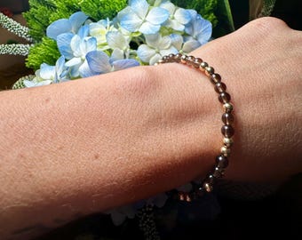 Smoky Quartz 14k Gold Filled Bracelet