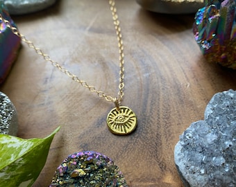 Evil Eye 14k Gold Filled Necklace