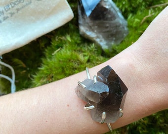 Smoky Quartz Sterling Silver Bracelet