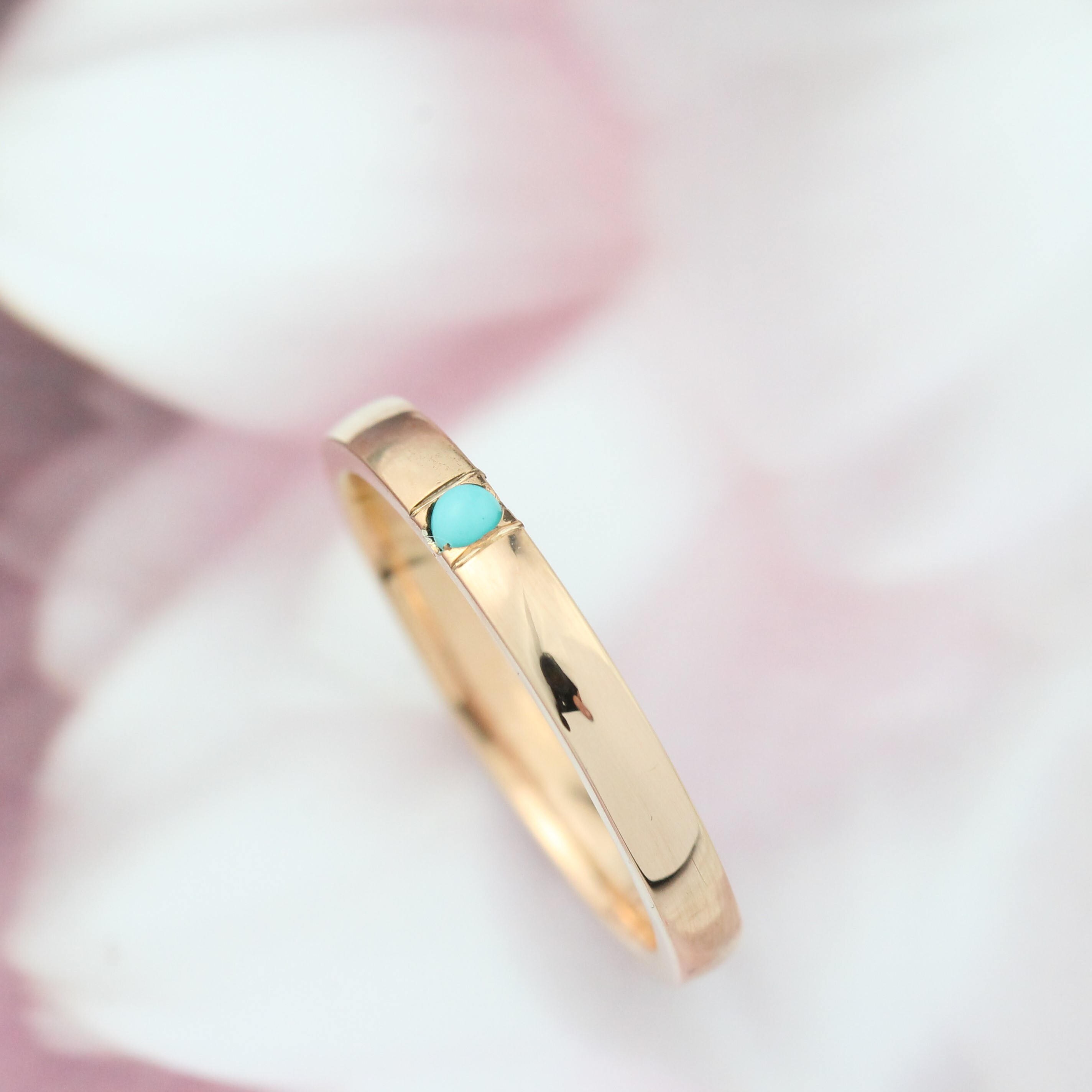 Turquoise ring Turquoise wedding ring Rose gold Turquoise Etsy