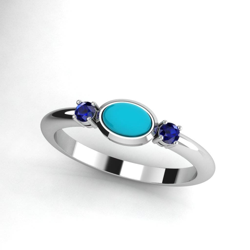 Bague Boho En Argent Tibétain Avec Pierre Turquoise - Taille Ajustable, Style Ethnique Et Gypsy, Neuf Sans Emballage