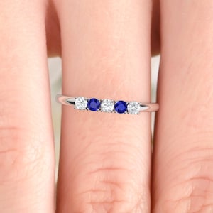 Anel de diamante. Eternidade de diamante. Anel de safira. Anel de noivado. 14K/18K/Platina.