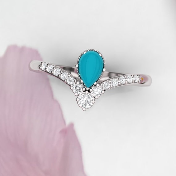 Turquoise on sale diamond ring