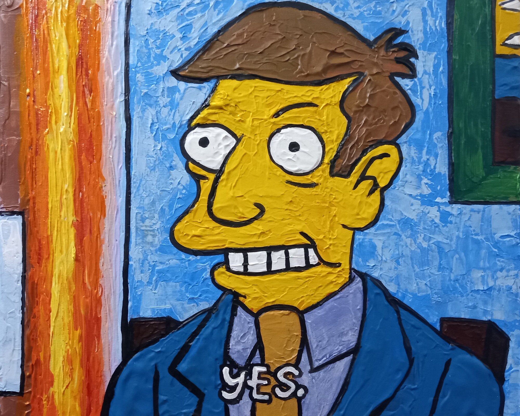 Principal Skinner and Chalmers Aurora Borealis The Simpsons Etsy