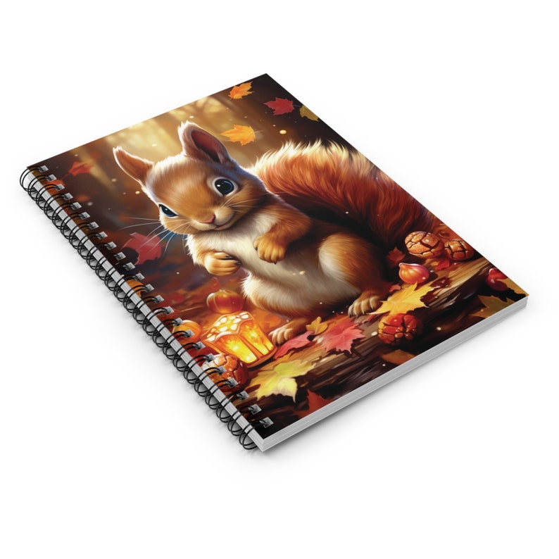 Forest Squirrel Notebook Whimsical Squirrel Notebook Enchanting Forest
