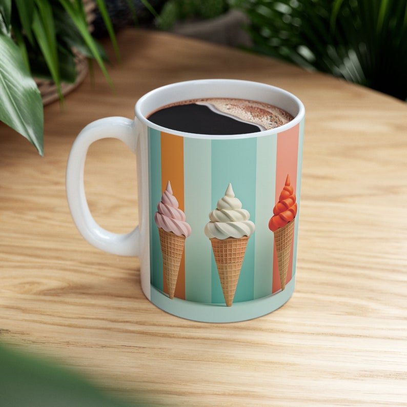 Ice Cream Mug Coffee Gift Ice Cream Cone Coffee Gift for Her Ice Cream Cone Mug Ice Cream Lover