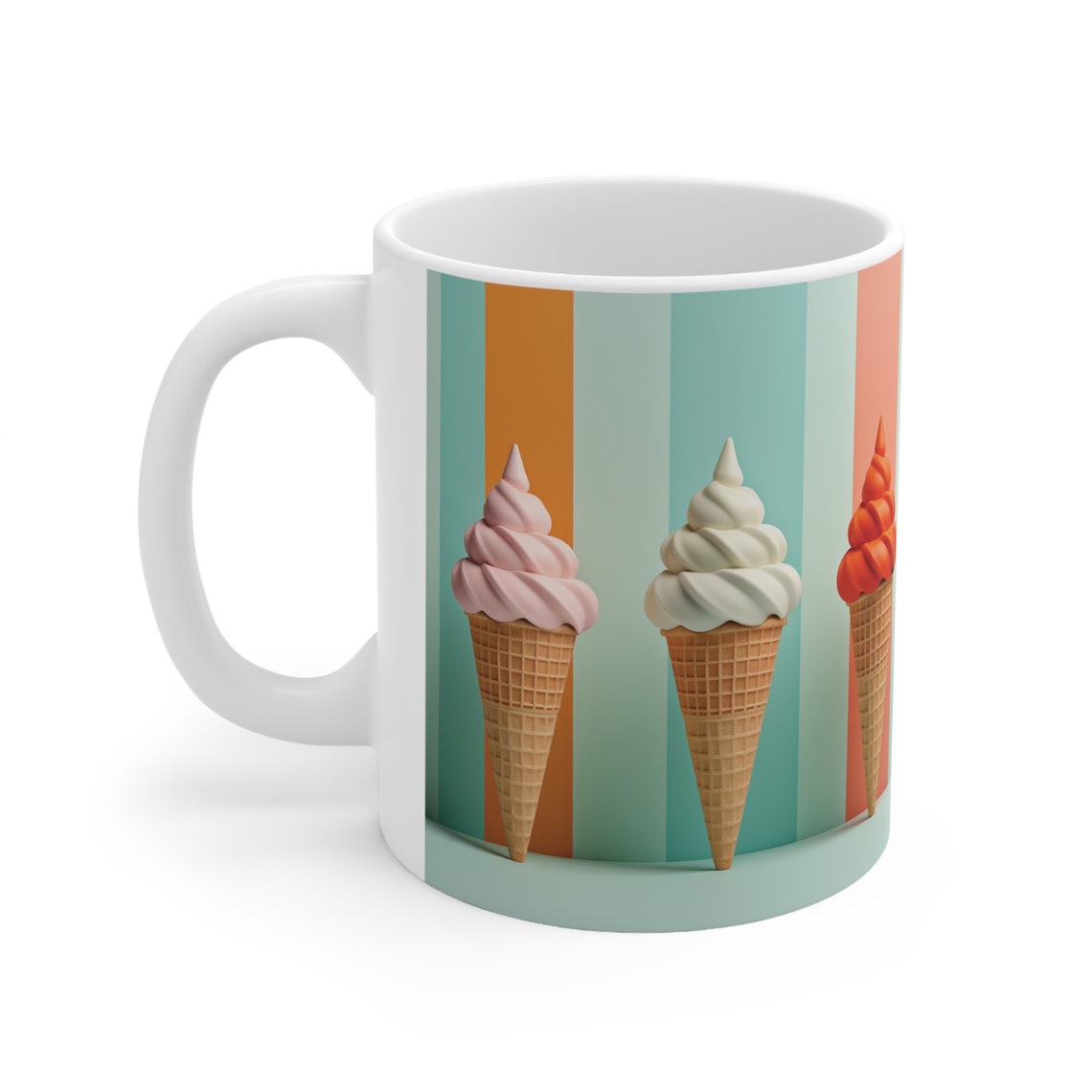 Ice Cream Mug Coffee Gift Ice Cream Cone Coffee Gift for Her Ice Cream