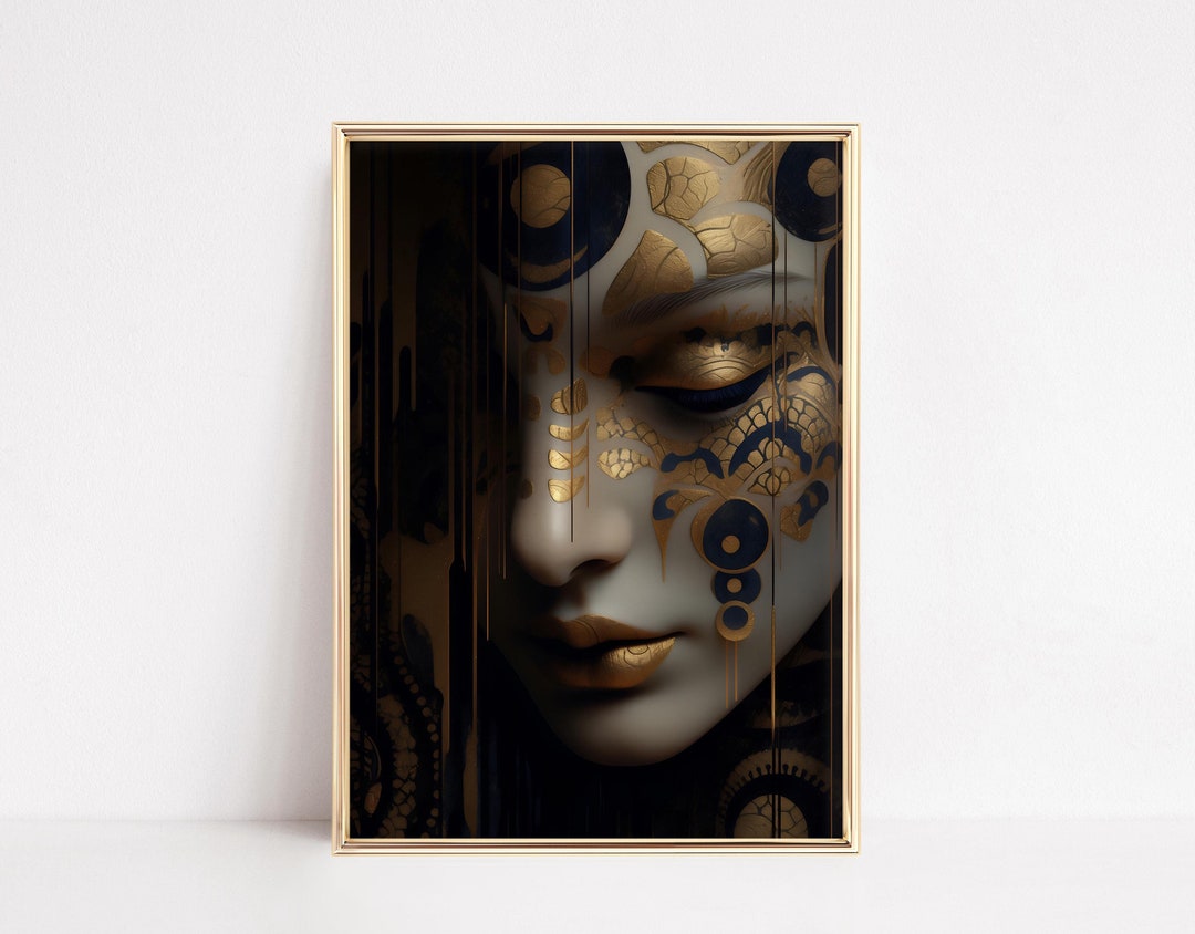 Art Deco Goddess Print, Gustav Klimt Style, Divine Feminine Art ...