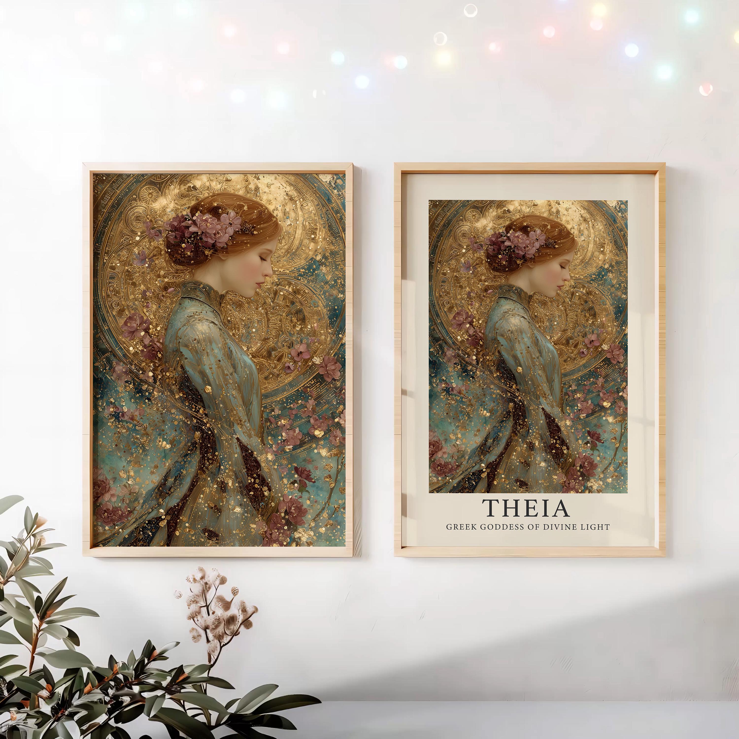 Theia Goddess of Divine Light (digital Download) Art Nouveau, Celestial ...