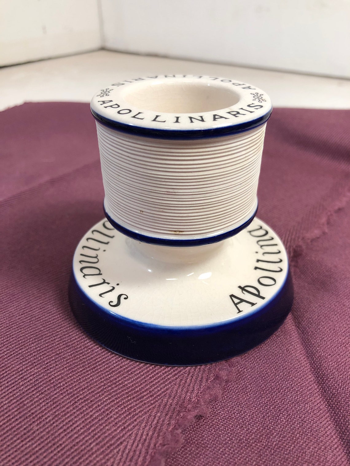 Vintage Match Striker Holder Porcelain Apollinaris Old Etsy