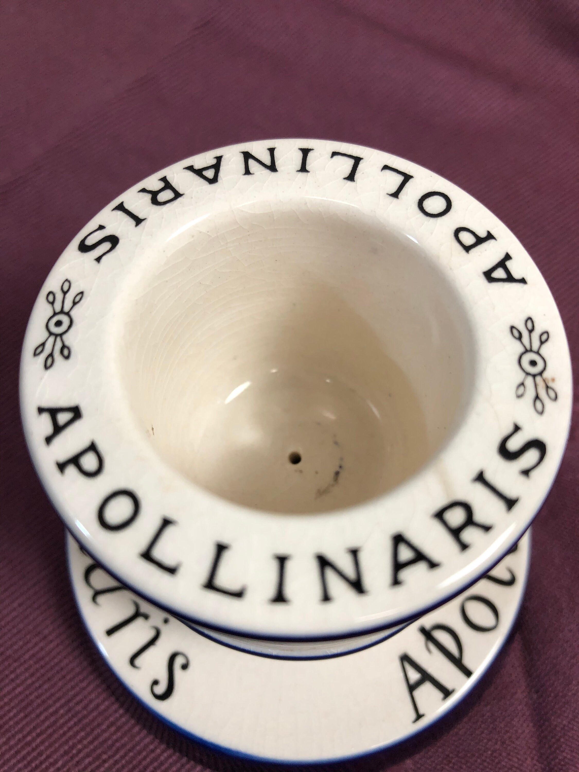 Vintage Match Striker Holder Porcelain Apollinaris Old Etsy