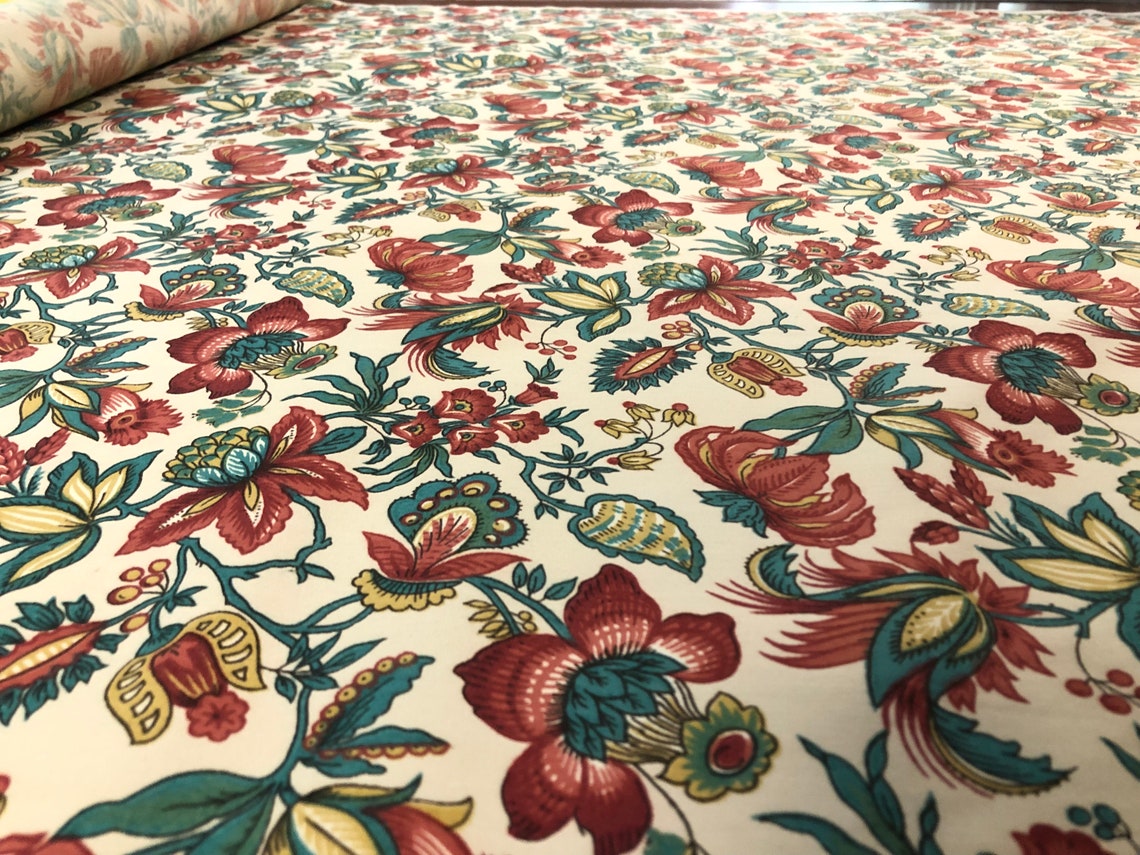 Vintage Waverly Upholstery Fabric By the Yard Heirloom Etsy