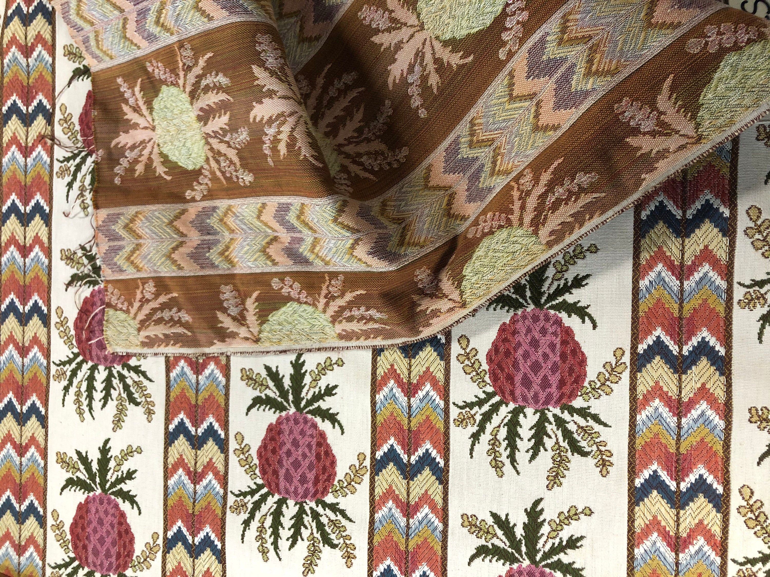 Vintage Upholstery Fabric by the Yard 1960s 1970s Floral Etsy