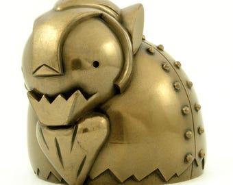 Figura de monstruo de resina con efecto latón de Wolfman Copper Creeps: Hombre Lobo.