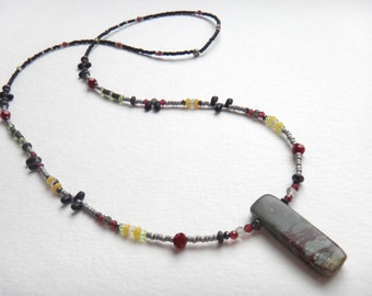 Sedona Jasper Beaded Necklace with Semiprecious stones
