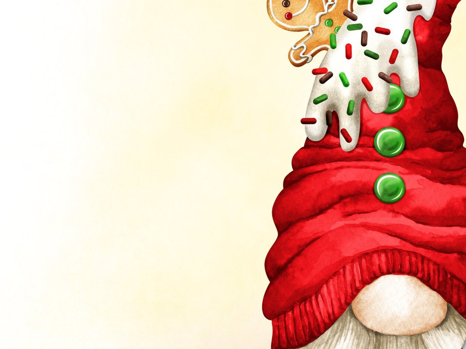 Gingerbread Christmas Gnome Embroidery