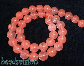 CHERRY QUARTZ 4/6/8 mm beads balls round 1 strand for threading