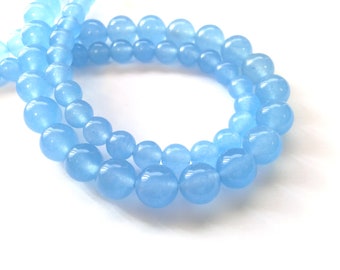 Jade weiß 4mm Perlen Kugeln rund Schmuckperlen 1 Strang weiß