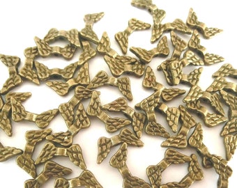 50 / 150 ailes d’ange ange métal ailes d’ange gardien perles d’espacement couleur bronze 14 x 6 mm espaceur #S281
