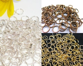 200 splitringen 8 mm kleurkeuze kleur koper goud gesloten sieraden accessoires