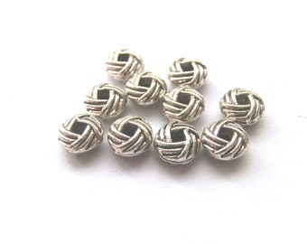 Intercalaire 6 x 3 mm Rondelle 10-50 pièces Couleur argent antique Perles de métal de 6 mm #S192