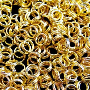 Anillos divididos 5 mm elección de color 100/400 piezas color plata oro bronce cobre accesorios de joyería cerrados imagen 3