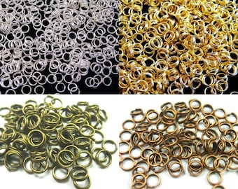 Split rings 5 mm color choice 100 / 400 pieces color silver gold bronze copper closed jewelry accessories