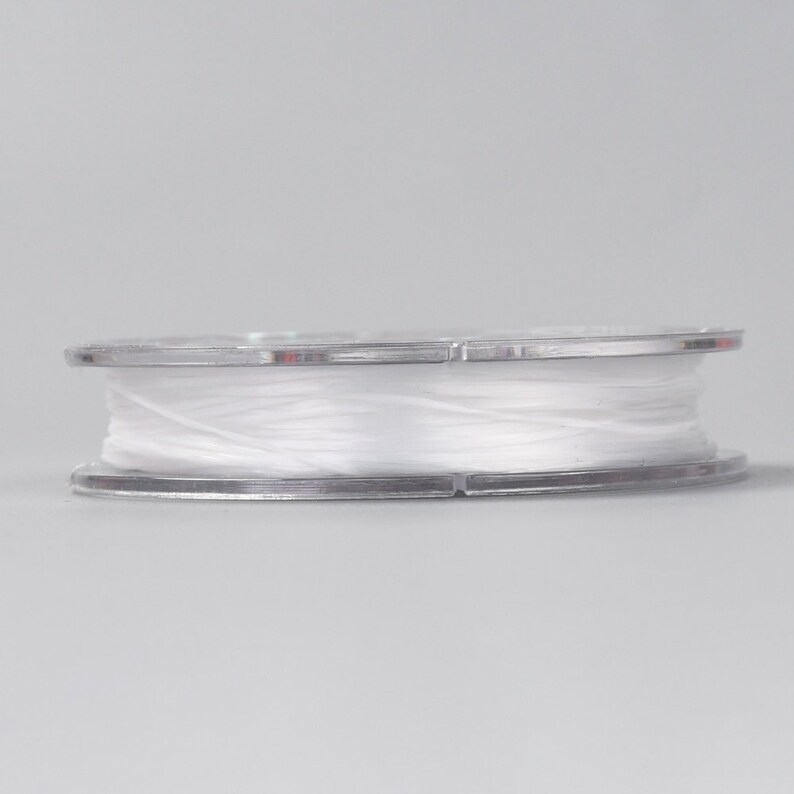 0,14 EUR / 1m Nylonfaden elastisch 10 Meter dehnbarer Gummifaden transparent 0,6 0,8mm Nylonband Schnur Bild 5