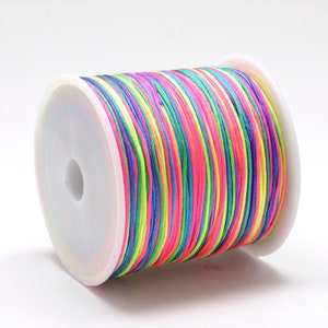 Makrameeband rund 0,8mm 10m Farbwahl 0,18 EUR/m aus Nylon bunt #14