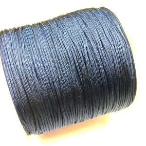 Makrameeband 10m rund 0,8mm Nylon Kordel Farbwahl 0,18 EUR/m dunkelblau #8