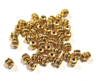 Spacer Rondell 5mm Metallperlen Perlen Farbe gold #S210