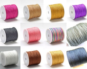 Ruban macramé rond 0,8 mm 10 m choix de couleur 0,18 EUR/mètre ruban en nylon