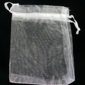 Organza bag 25 bags 12 x 9 cm 9 x 7 cm color white transparent gift bag organza jewelry bag wedding