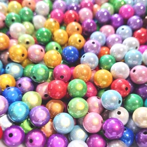 Perline miracolose effetto 3D 8 mm 50 perline mix di perline meravigliose colorate