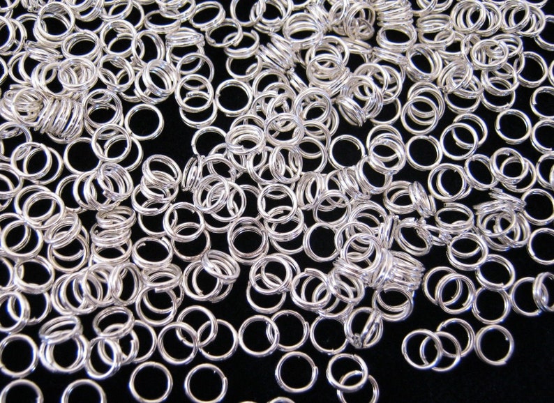 Split rings 5 mm color choice 100 / 400 pieces color silver gold bronze copper closed jewelry accessories image 2