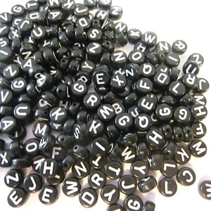 Letter Beads A-Z Number Beads Heart 7 mm 100 250 pieces 250 Buchstaben #2