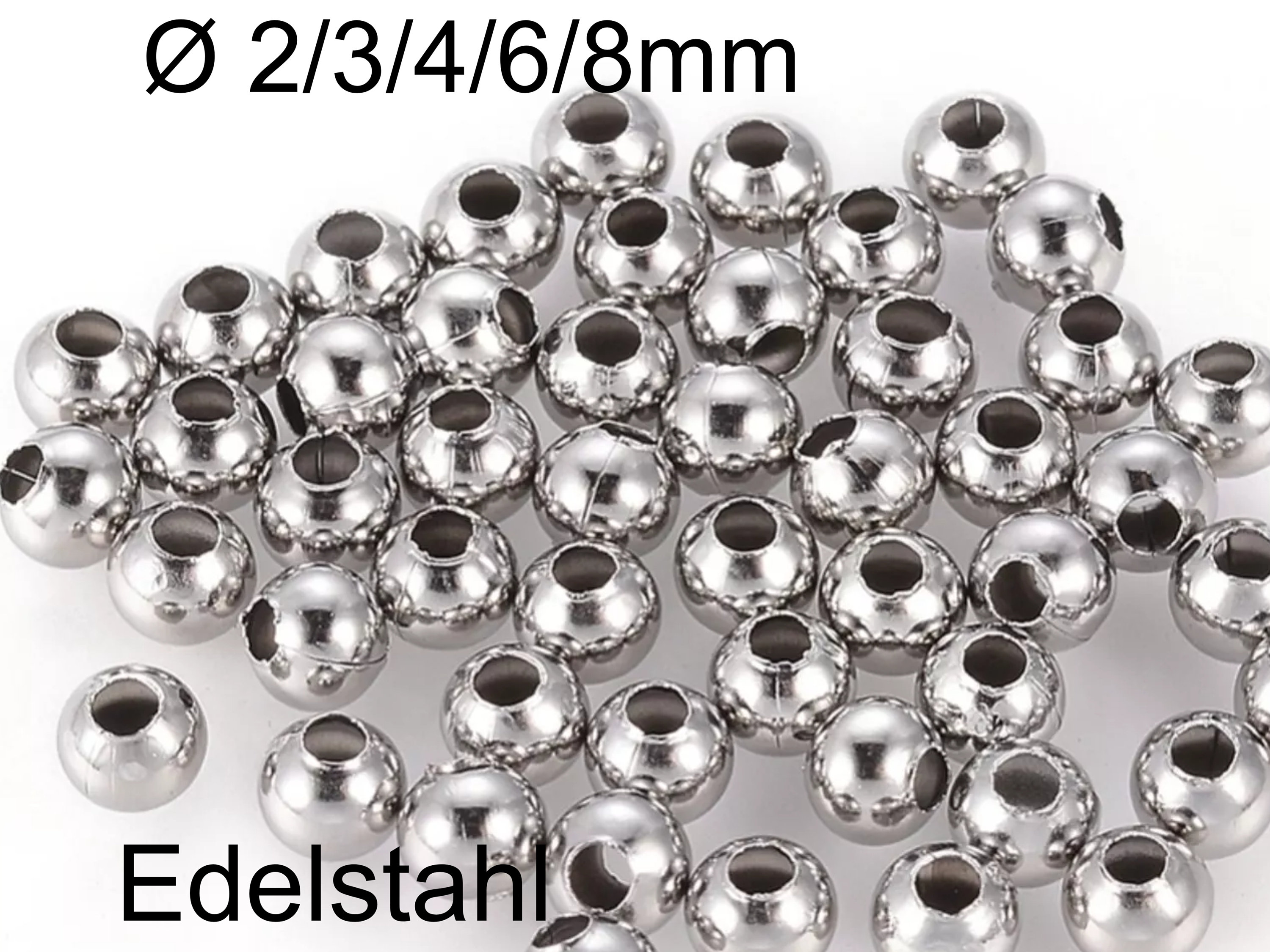 Perline In Acciaio Inox 4-6 Mm, Distanziatore Perline In Acciaio Inox Rondelle Placcate Oro 18k - Italia - Foto 10