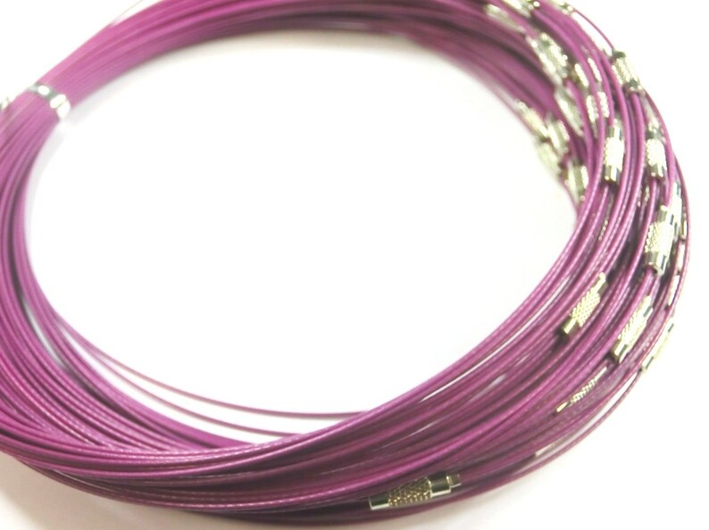 Collier en acier inoxydable avec fermoir torsadé, 2 à 10 couleurs au choix, collier en acier inoxydable pour pendentif, anneau de cou fuchsia