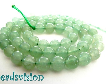 grüner Aventurin 8mm grün Perlen rund Schmuckperlen Edelstein 1 Strang grüner Aventurin 8mm grün Perlen rund Schmuckperlen Edelstein 1 Strang