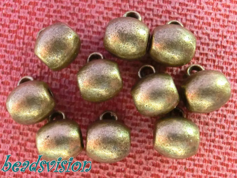 10 boucles de collier couleur bronze pendentif boucles pendentif S385 image 1