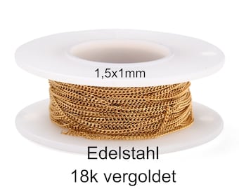 50cm 6mm Catena A Maglie Ovali Risparmia A Fermaglio Moschettone IN Acciaio Inox