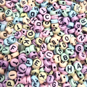 Letter Beads A-Z Number Beads Heart 7 mm 100 250 pieces 250 Buchstaben #55