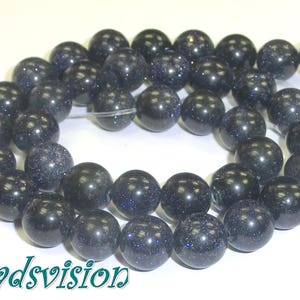 Flux bleu 6,8,10 mm perles bleues perles rondes bijoux perles 1 brin image 3